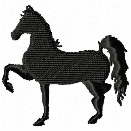 black horse design for embroidery machine