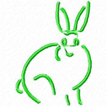 Rabbit embroidery design