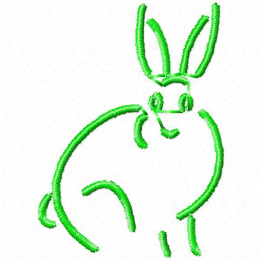 Rabbit embroidery design