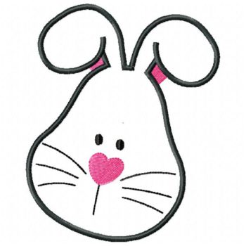 rabbit applique embroidery design