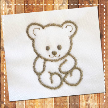 bear embroidery design