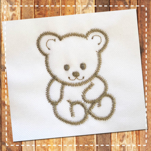 bear embroidery design