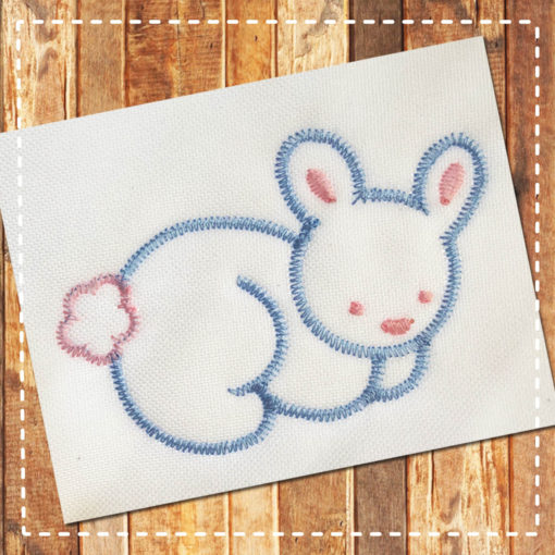 rabbit embroidery design