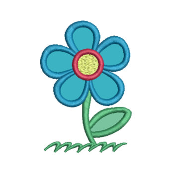 flower applique embroidery design