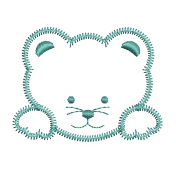 bear embroidery design - free download