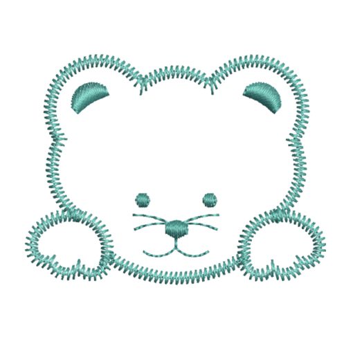 bear embroidery design - free download