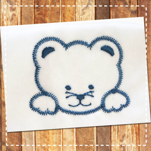 bear embroidery design