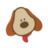 embroidered dog head design