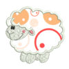 sheep embroidery design - applique