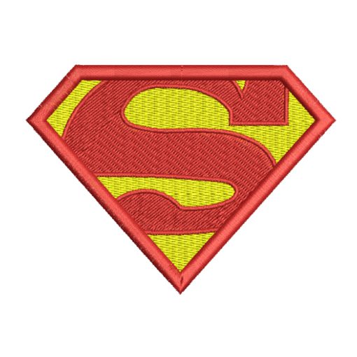 Superman shield embroidery design - cattoons