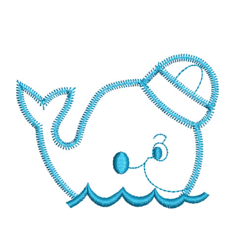 whale embroidery design