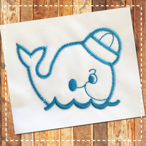 whale embroidery design