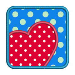 Square Heart Embroidery design
