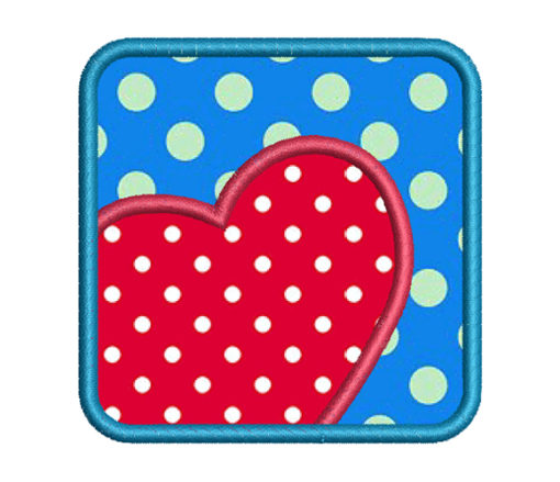 Square Heart Embroidery design