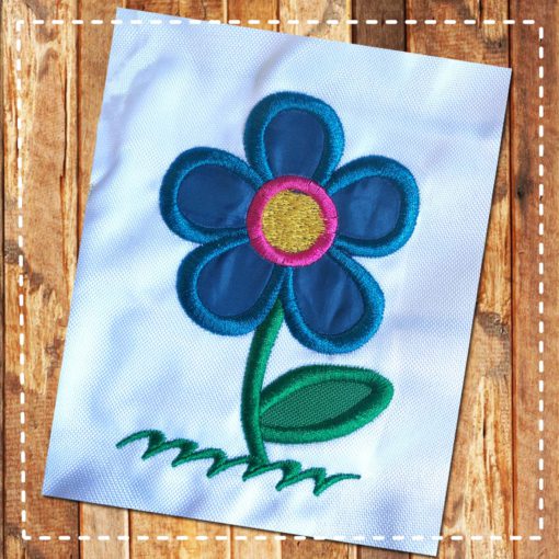 flower applique embroidery design