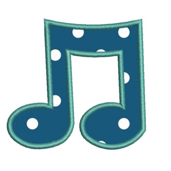 Musical Note Embroidery Design