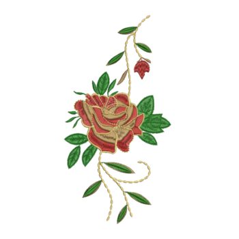 Red Roses Embroidery Design