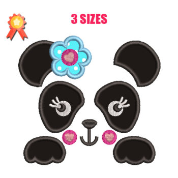 Bear Face Embroidery Design