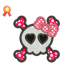 Halloween Skull Applique Embroidery Design