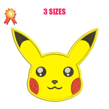 pikachu free embroidery design