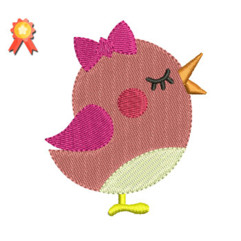 girl bird free embroidery design