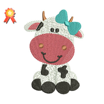 Girl Cow Free Embroidery Design