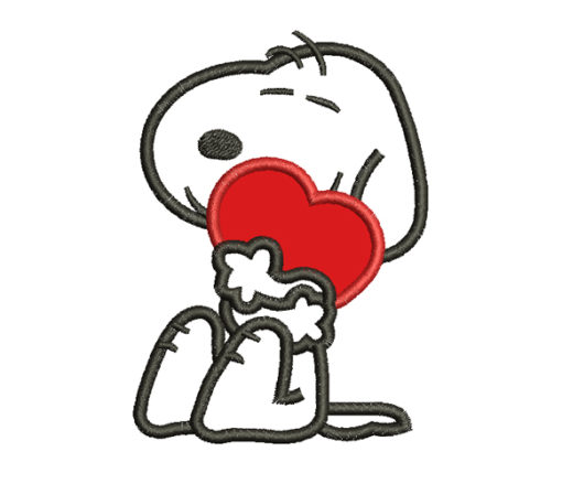 snoopy applique embroidery design