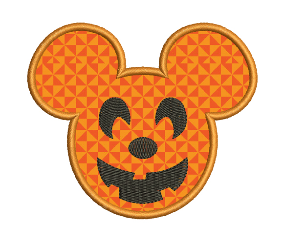 Mickey Mouse Halloween Applique Embroidery Design