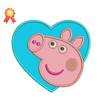 Peppa Pig Applique Embroidery Design