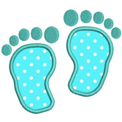Babies Feet Applique Embroidery design