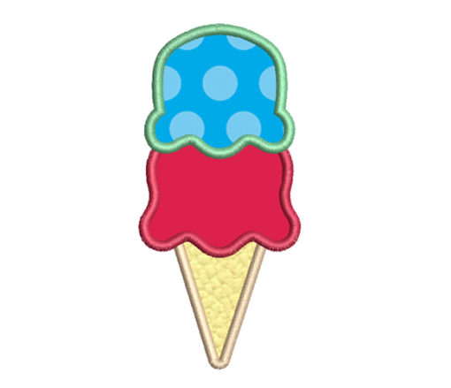 Ice Cream Applique Free Embroidery Design