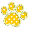 paw print applique embroidery design