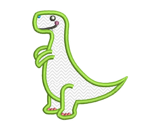 T-Rex applique embroidery design