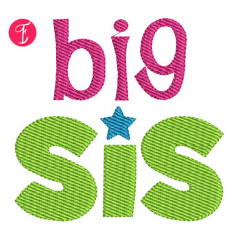 Big sis embroidery design