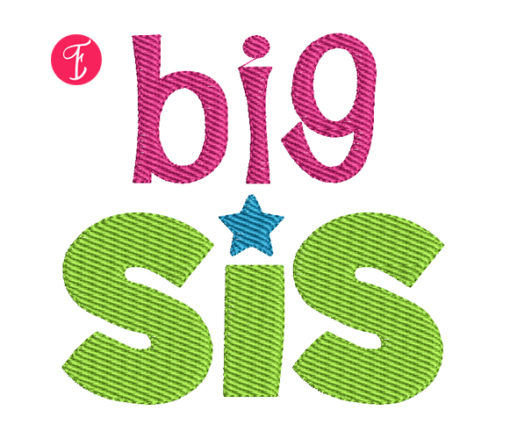 Big sis embroidery design