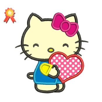 Hello Kitty Applique Embroidery Design