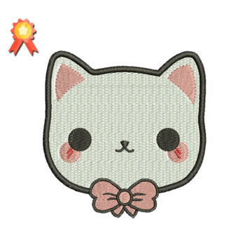 cute cat embroidery design