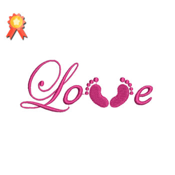 love feet free embroidery design