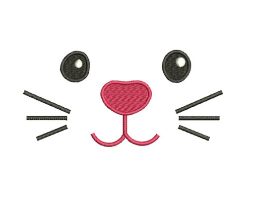 Bunny Face Machine Embroidery Design