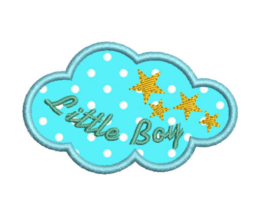 Cloud Embroidery Design - Baby boy embroidery design