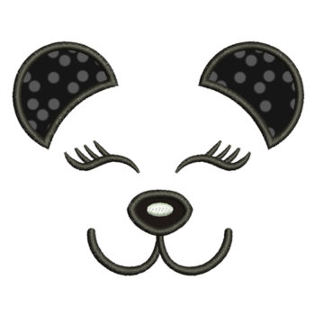 Panda Face Machine Embroidery Design