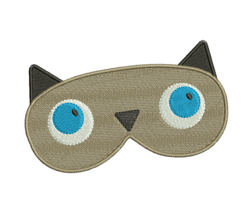 Cat Face Mask Machine Embroidery Design