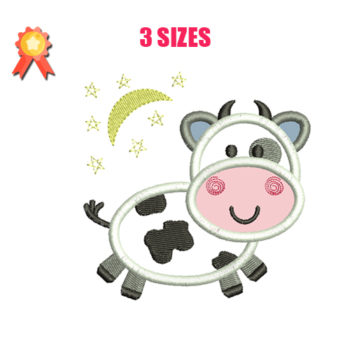 Baby Cow Embroidery Design