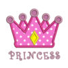 Princess and Crown Machine Embroidery Design