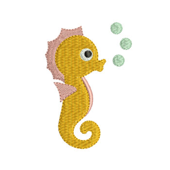 Seahorse Embroidery Design