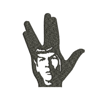 Spock Star Trek Machine Embroidery Design