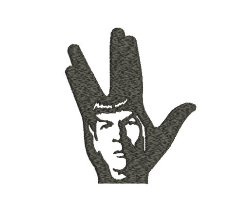 Spock Star Trek Machine Embroidery Design