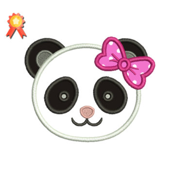 Panda Girl Machine Embroidery Design