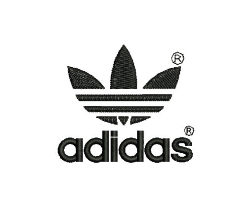 Adidas Logo Machine Embroidery Design