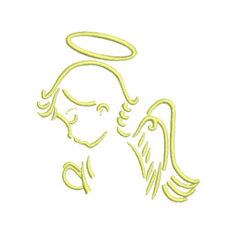 Angel Outline Machine Embroidery Design